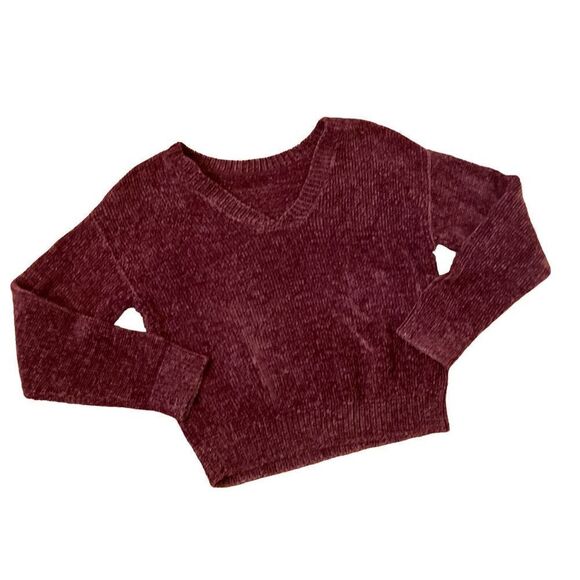 NEW PINK Victoria’s Secret Chenille Oversized Sweater Plum Purple Small - Picture 2 of 4